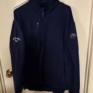 Callaway Men's Dark Blue Zip-Up Sweater